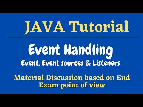 Event Handling in Swings || What are Events, Event Sources & Event Listeners || Java Tutorial