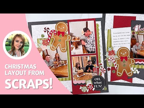 Design From Scraps / Christmas Scrapbook Layout Idea