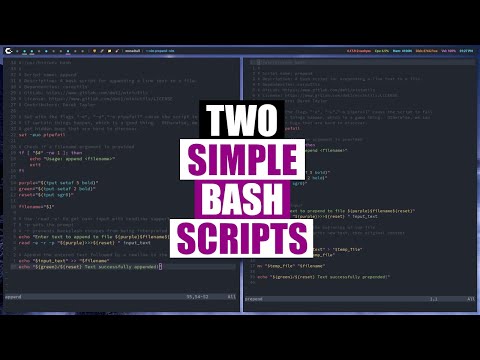 Two Simple Bash Scripts ('append' and 'prepend')