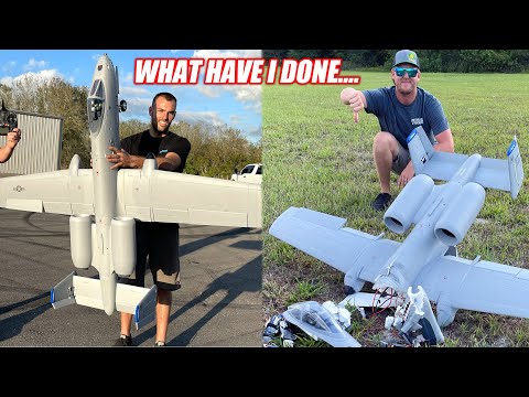 One Wrong Move and I DESTROYED The Fastest R/C Plane I've Ever Owned... (GIANT A-10)