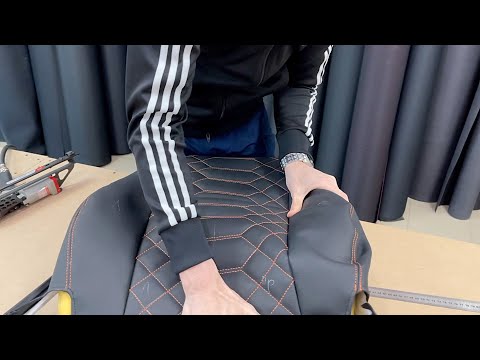 Перетяжка сидений Лада Калина 2 в экокожу на микрофибре