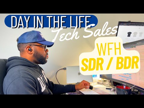 Day In the Life Tech Sales BDR/SDR • WFH, Meetings, Call Shadowing, Time Mgmt, KPI's • Tech Bag Trey