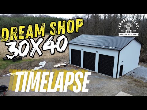 FINISHED!! 30X40 DREAM SHOP: Full Timelapse With Cost