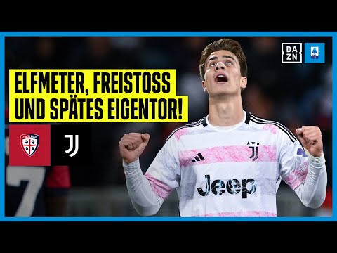 Vlahovic mit Traum-Freistoß und Elfmeter-Festspiele: Cagliari - Juventus | Serie A | DAZN Highlights