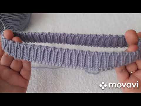 Фабричный край по кругу Горловина для джемпера Для начинающих подробно Резинка 1*1 Способ 1