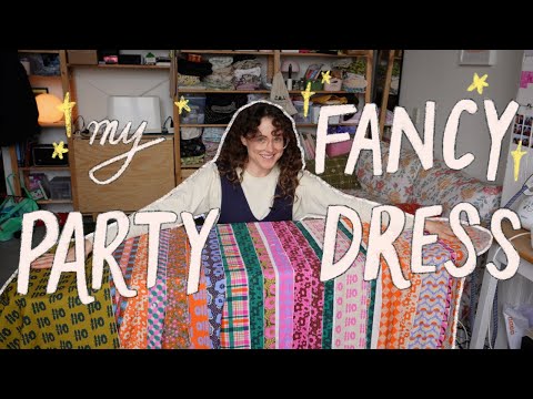 making a fancy patchwork party dress because i wanted to (sewing vlog)