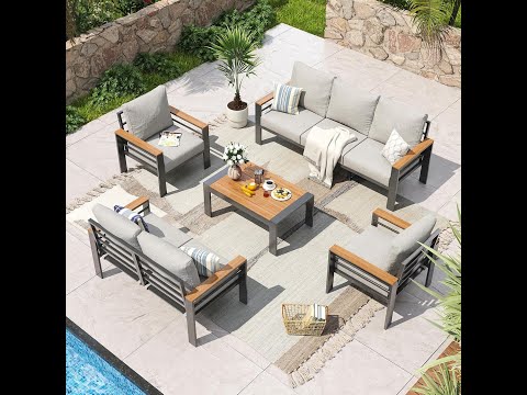 Review: Aoxun 7-Seat Aluminum Patio Furniture Set – Comfort & Style