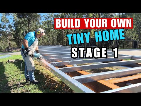 Build Your Own Tiny Home from Scratch Series! 'Stage 1' DIY Building the Base Structure!