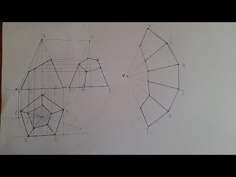 Development of a truncated Pentagonal pyramid Example 7|SURFACE DEVELOPMENT