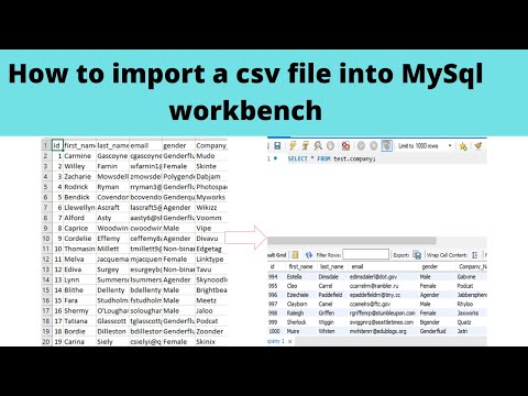 06 How to import a csv file into MySql workbench