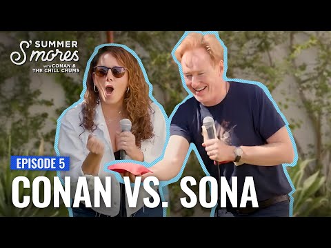 Conan & Sona Face Off In A Trash-Talking Game Of Cornhole | Conan O'Brien Needs A Friend