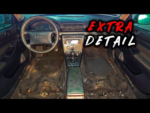 Deep Cleaning an EXTREMELY Dirty 29-Year-Old Car / Interior Detailing ASMR