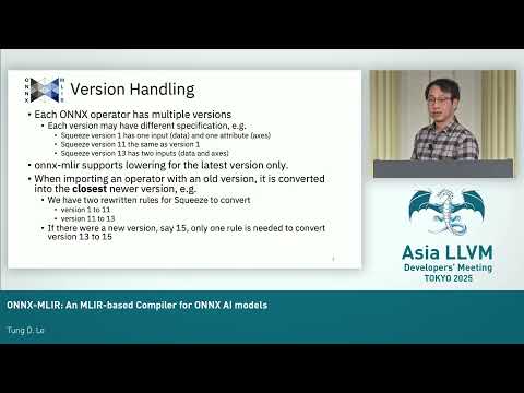 2025 AsiaLLVM - ONNX-MLIR: An MLIR-based Compiler for ONNX AI models