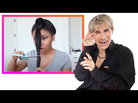 Hairdresser reacts to 'wolf cuts' that didn't go as planned