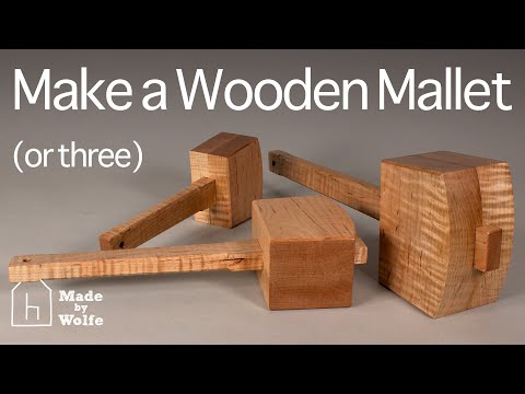 Make a Wooden Mallet:  Making Three Wooden Joiner Mallets