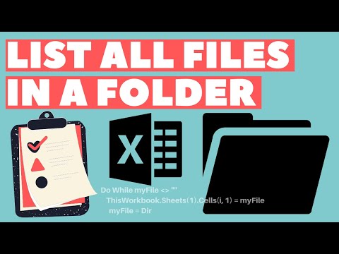 Excel VBA Macro: List All Files (From a Selected Folder)