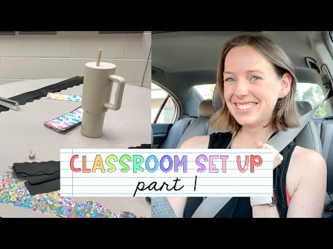 CLASSROOM SETUP 2024 | pt. 1 cleaning, bulletin boards, very productive