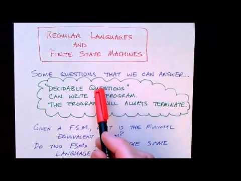 Lecture 12/65: Regular Languages: Summary