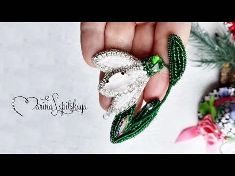 🌱 How to make a brooch "Snowdrop" (master class)