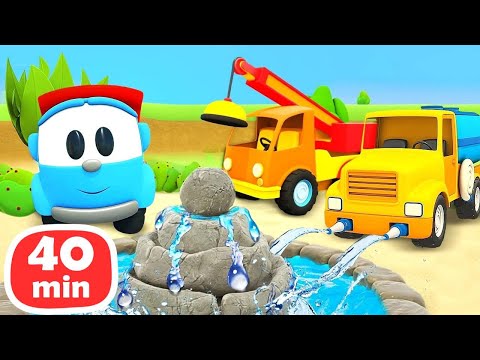 🚚Лева Грузовичок все серии подряд. СБОРНИК Лёва и Лея. Мультики про машинки.