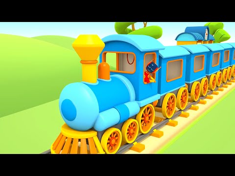 Il trenino porta gli animali in fattoria. Canzoncina per bambini con Leo il Camioncino Curioso.