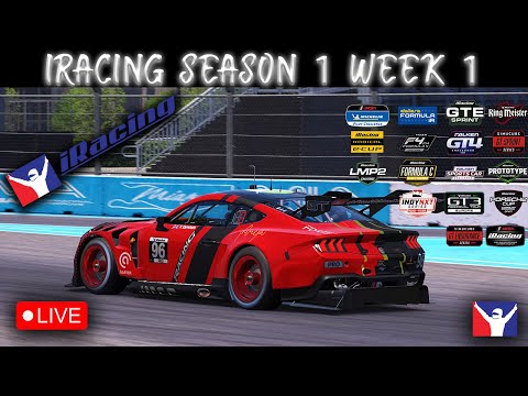 iRacing Season 1 Week 1 | GT3 & Porsche Cup at Miami, V8 Supercars at Adelaide, GT4/LMP3 at Spa