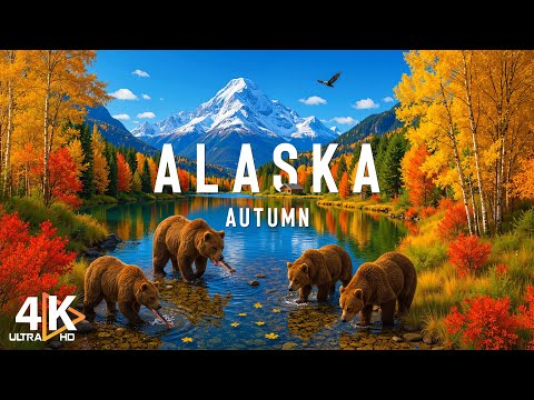 Autumn in Alaska 4K 🍂 Denali Peaks, Boreal Forests, Glacial Rivers in Arctic Fall Magic