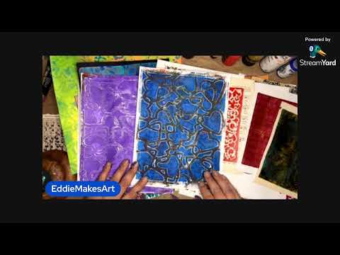 Gel Printing Love With Stencils and Stamps