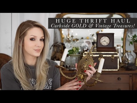 Hitting the Vintage JACKPOT!! // Antiquing in KCMO, FREE Curb Finds, Garage Sale Wins & MORE!!