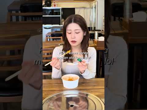 Eonni korea ini udah cocok jadi Idol belum nih? #makananindonesia #koreantryindomie #koreanreaction