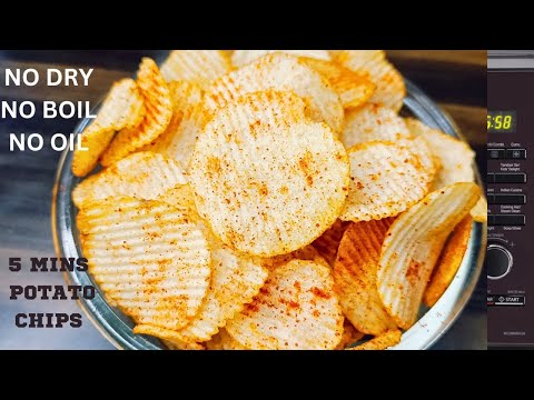 100%Oil Free 5 Mins Microwave Potato Chips Kids Favourite, Time Saving, Healthy & Money Saving Hack