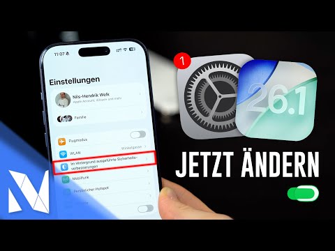 iOS 26.1 Einstellungen, die du JETZT ändern solltest! | Nils-Hendrik Welk