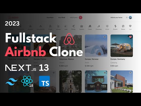 Full Stack Airbnb Clone with Next.js 13 App Router: React, Tailwind, Prisma, MongoDB, NextAuth 2023
