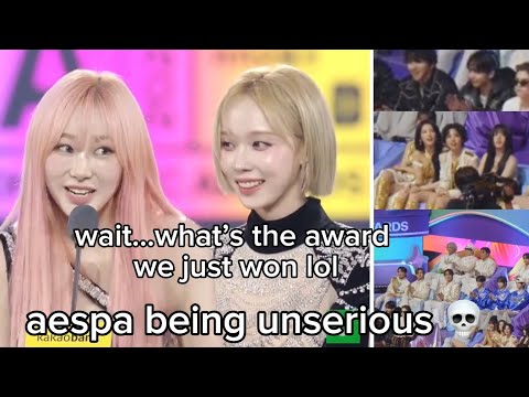 aespa giselle making idols laugh during MMA 2024