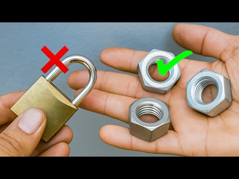 ✋ Stop buying padlocks, with just 3 nuts make a padlock with secret opening.