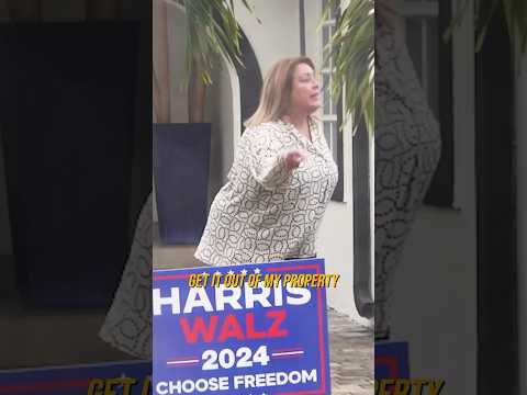 TROLLING TRUMP SUPPORTERS WITH A KAMLA SIGN 🤣