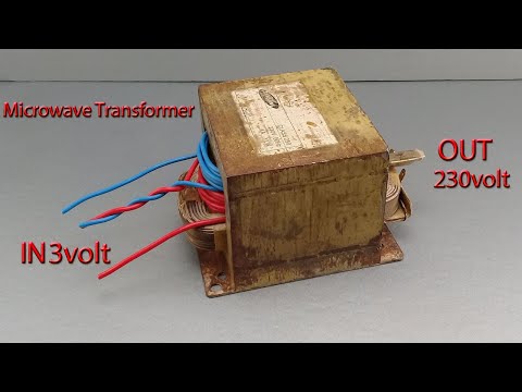 I Make 3v to 230v Inverter Using Microwave Transformer