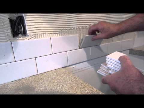 How to install a simple subway tile kitchen backsplash