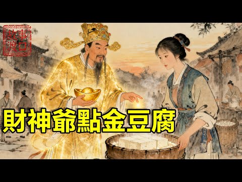 寡婦賣豆腐被地痞砸攤罵“克死丈夫掃把星”，可她卻每天多一塊給乞丐，誰知乞丐是財神化身，金光點豆腐，讓寡婦的豆腐香飄十里，最終成一方首富【故事渡口】#民間故事 #善有善報 #故事分享