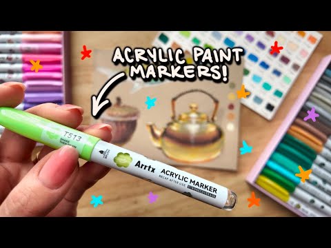 Sketching with acrylic paint markers! - ft. Arrtx