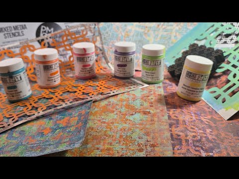 Gelplate play with pmartiststudio stencils 