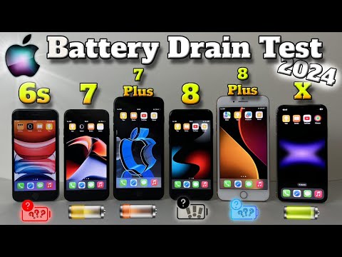 iPhone 6s ∼ 7 ∼ 7 Plus ∼ 8 ∼ 8 Plus ∼ X Battery Drain Life Test 2024 | IOS 16.7.8