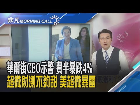 大賣空本尊放空 輝達.Palantir重挫!超微盤後跌3%展望不夠狂 美超微盤後下挫8%財報遜.淨利腰斬｜主播鄧凱銘｜【非凡Morning Call】20251105｜非凡財經新聞