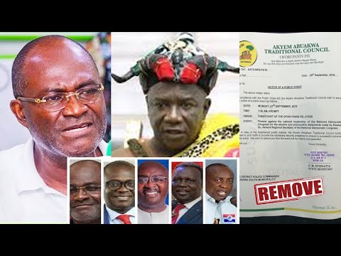Chief sacked for Ken Agyapong insults! Apologise for Insults to 5-NPP Aspirants & pacify Akyem Asuom