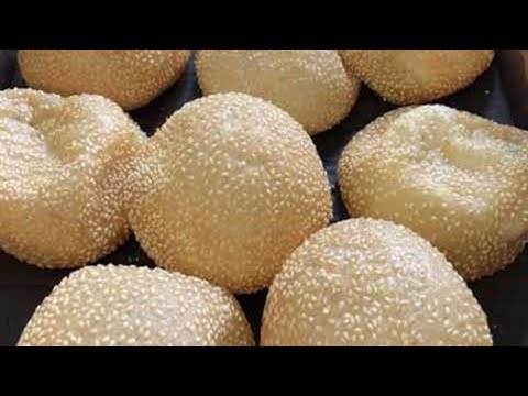 Hong Kong Food 2021 Fried snacks, Sesame doughnuts handmade production process