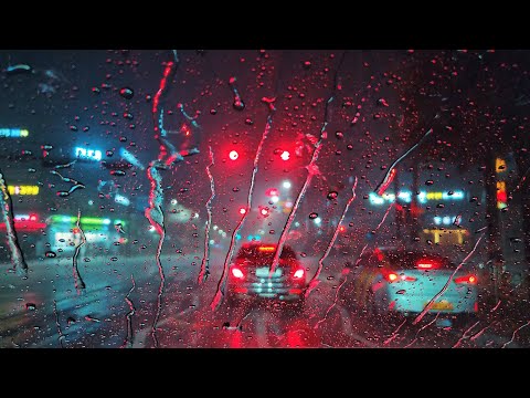 [4K] Super Heavy Rain Pouring Driving at Night. 폭우와 천둥 번개가 함께하는 비오는날 밤 드라이빙. 빗소리 ASMR