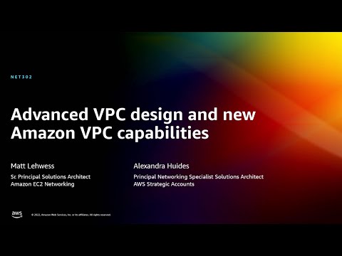 AWS re:Invent 2022 - Advanced VPC design and new Amazon VPC capabilities (NET302)