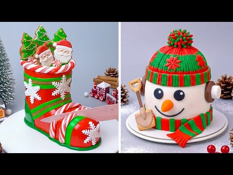 Dekorasi Tantangan Cokelat Resep Kue Coklat Mewah ☃️ Artistic Christmas Cakes 🎄