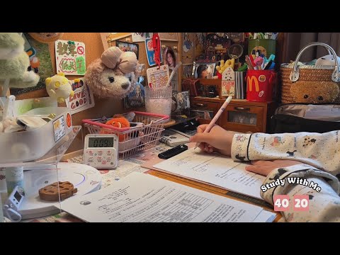 Slow Study With Me ☕ | 50 Minutes of Peaceful Focus | Soft & Cozy Study Atmosphere 🌿 🌿