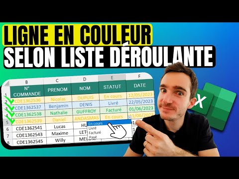 Excel : ligne en couleur selon choix dans liste déroulante (mise en forme conditionnelle) - TUTO